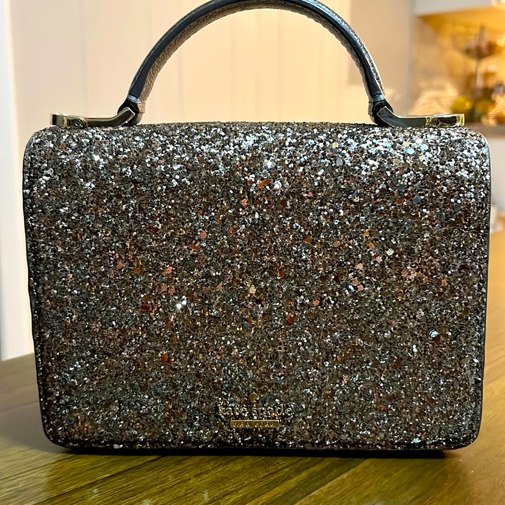 Kate Spade silver glitter handbag. Like new!